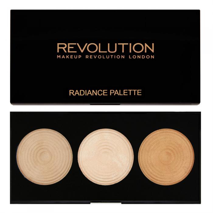 Paleta iluminatoare MAKEUP REVOLUTION 3 Radiant Lights Highlighter Palette - Radiance, 15g-big