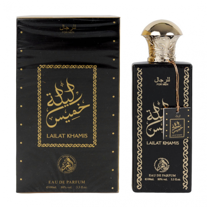 Parfum oriental pentru barbati Lailat Khamis by Al-Fakhr Eau De Parfum, 100 ml-big