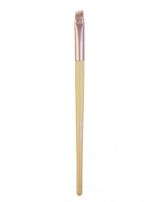 Pensula unghiulara din bambus pentru sprancene ROYAL Natural Angled Eye/Brow Brush, 100% Eco-friendly-big