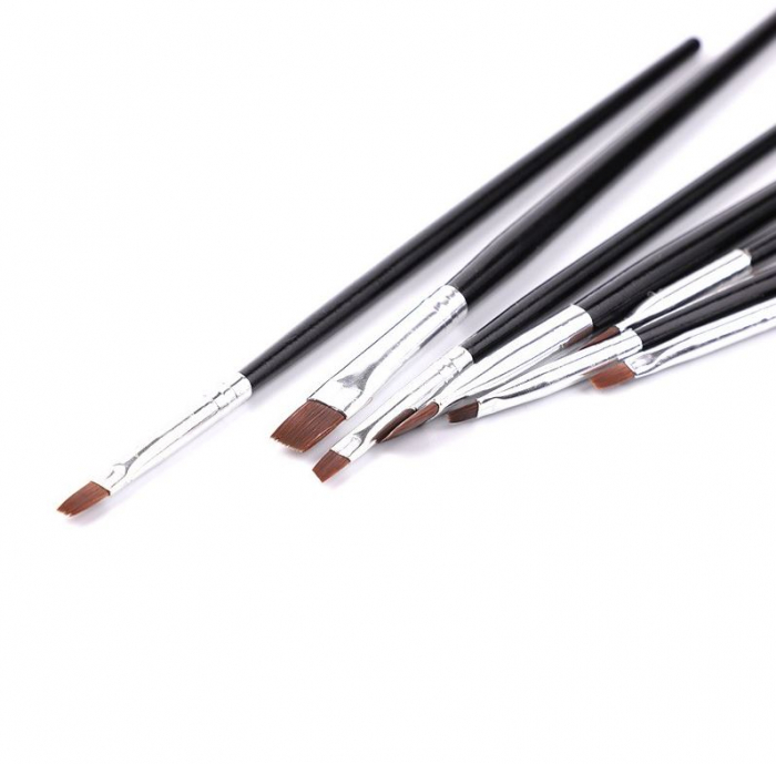 Set 7 Pensule Profesionale pentru Manichiura, Pictarea Unghiillor si pentru Constructia cu Gel UV-big
