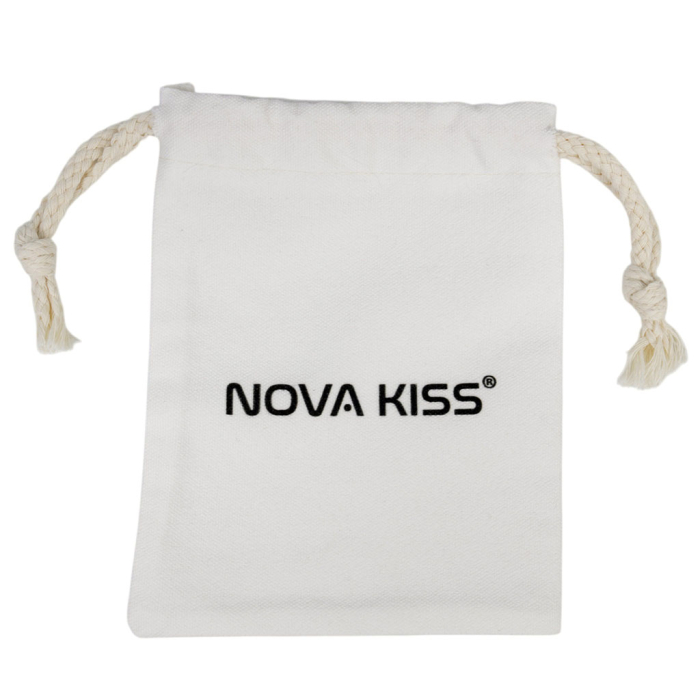 Perie din Silicon Premium NOVA KISS® pentru Stimularea Cresterii Parului, Masajul Scalpului si Spalarea Parului, cu Saculet Bumbac-big