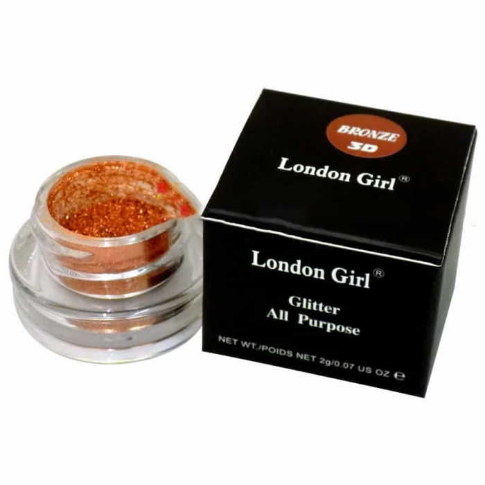 Pigment Machiaj London Girl All Purpose Glitter, 3D Bronze, 2g London Girl imagine noua