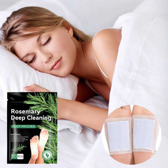 Plasturi Detox Picioare cu Rozmarin si Ghimbir - Detoxifiere, Eliminare Toxine, 100% Naturali, 10 buc-big