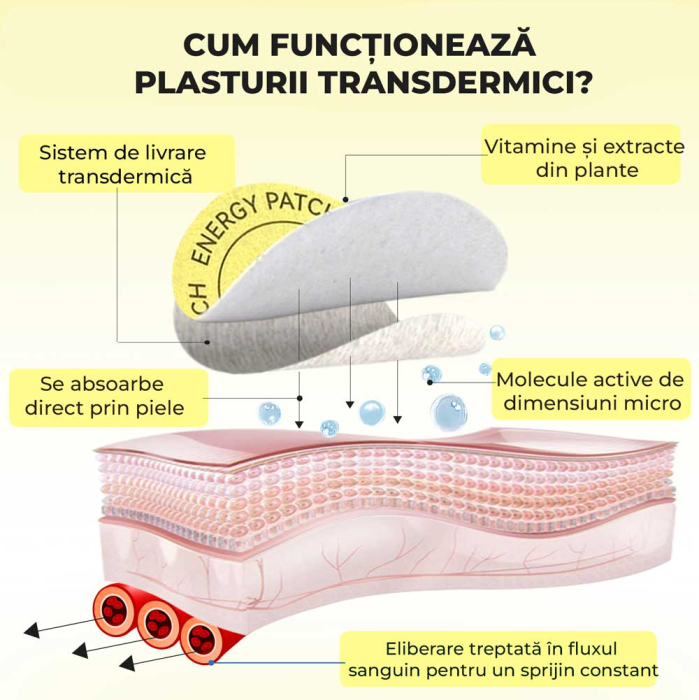 Plasturi Energie - Claritate Mentala, Focus si Vitalitate, 30 buc-big