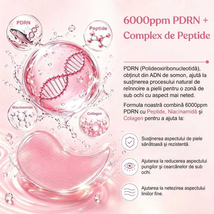 Plasturi Hidrogel pentru Ochi cu PDRN, Retinal si Niacinamide, 60 buc (30 perechi)-big