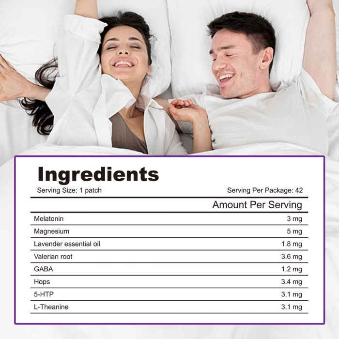 Plasturi Somn Linistit, 100% Naturali cu Melatonina, GABA, Valeriana si Lavanda, 30 buc-big