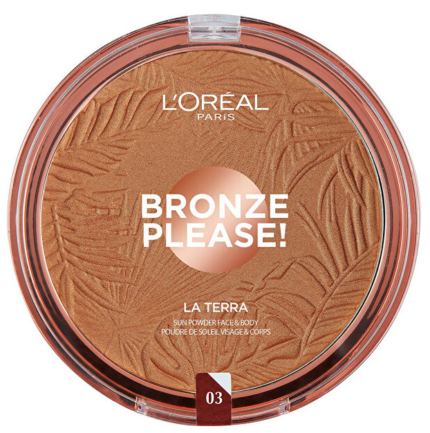 Pudra si bronzer pentru contur l oreal paris la terra bronze please! 03 amalfi medio, 18 g