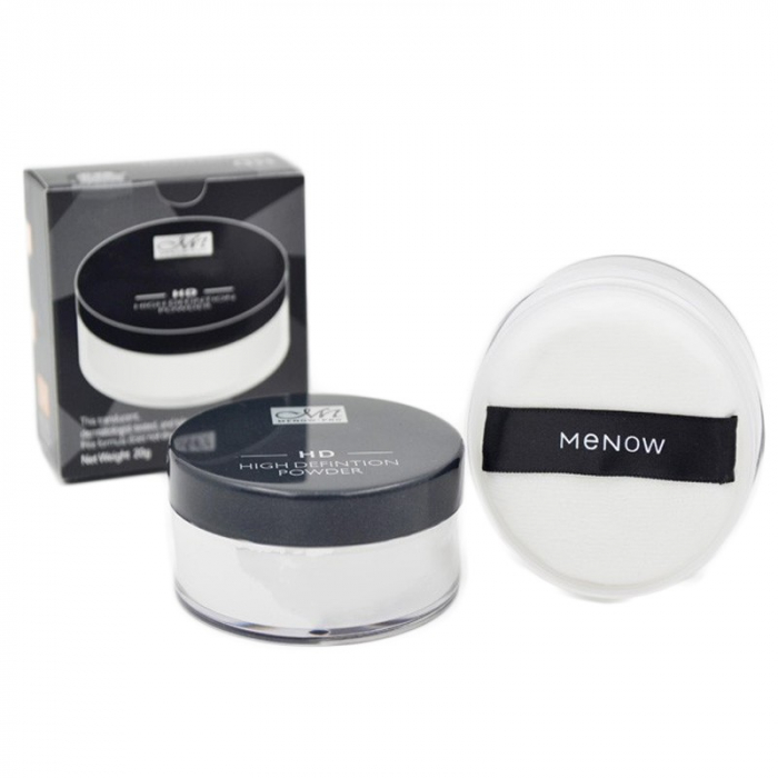Pudra translucida profesionala pentru fixarea machiajului, menow hd high definition powder, 20 g