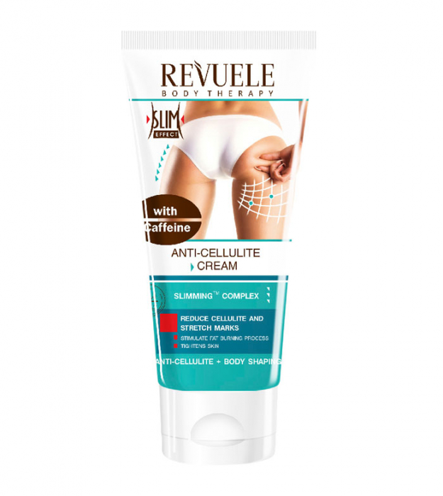 Crema anticelulitica cu cafeina REVUELE Slim Detox, Anti-Cellulite Cream with Caffeine, Slimming Complex, 200 ml