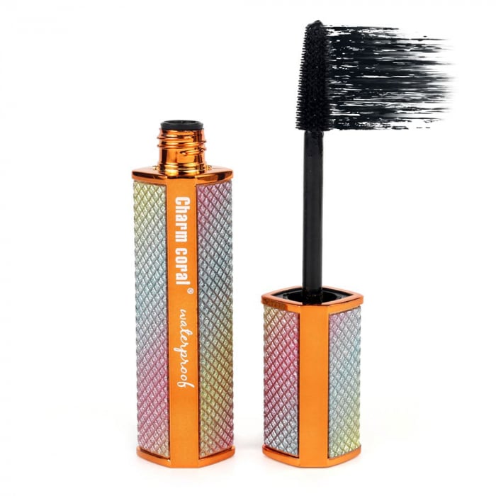 Rimel pentru volum 4D Charm Coral Waterproof Mascara, Negru Intens, Rainbow Diamonds, 10 ml