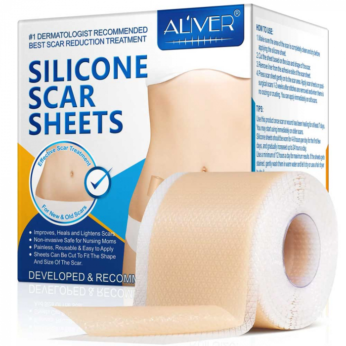 Rola din Silicon Medical pentru Cicatrici, Premium, Reutilizabila, 4.5 cm x 3 m