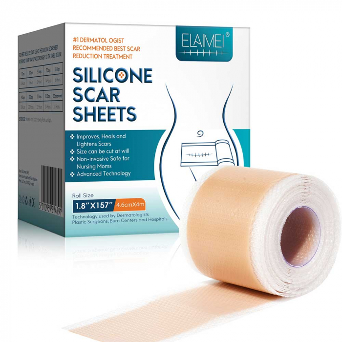 Rola din Silicon Medical pentru Tratarea Cicatricilor, Premium, 4.6 cm x 4 m