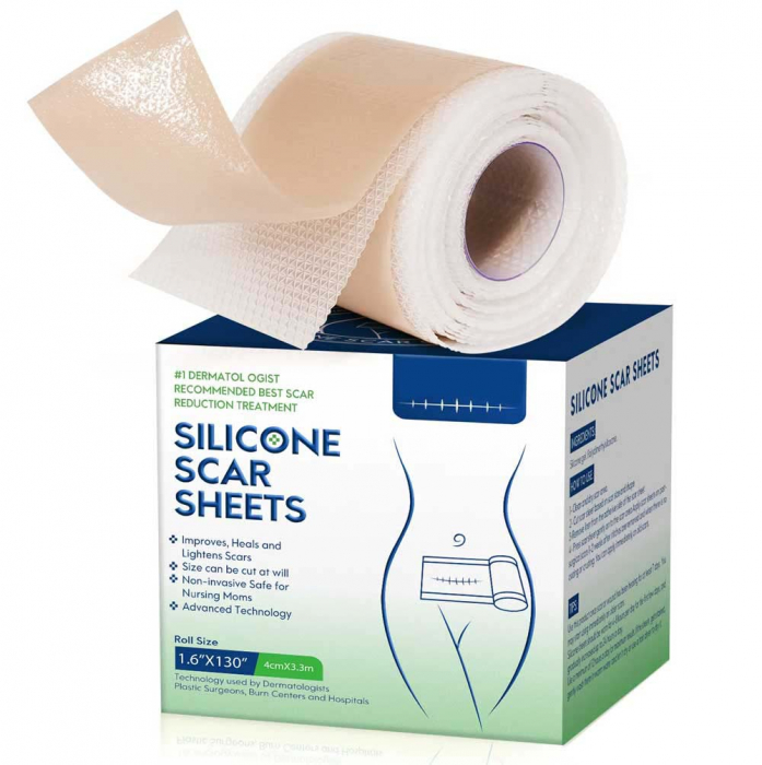 Rola Pansament Premium din Silicon Medical pentru Cicatrici, Reutilizabil, NOVA KISS®, 4 cm x 3.3 m-big