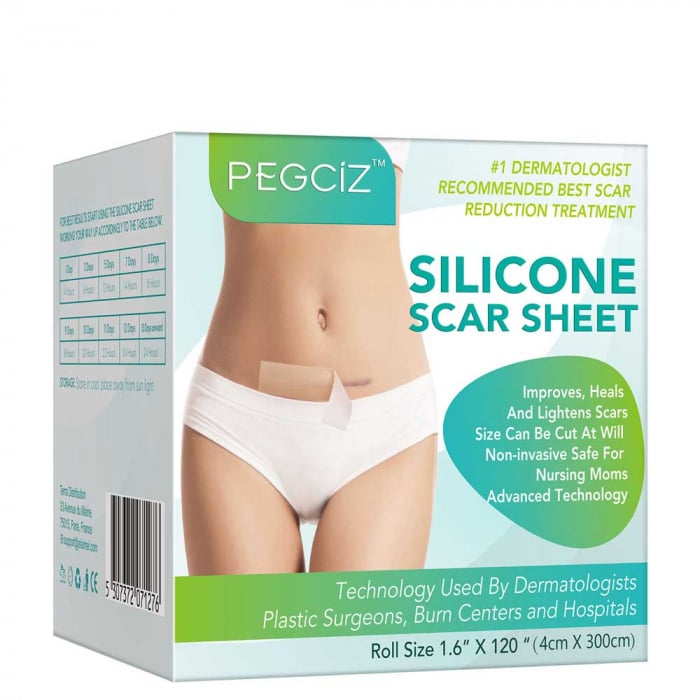 Rola cu Gel de Silicon pentru Tratarea Cicatricilor, Reutilizabila, 4 cm x 3 m-big