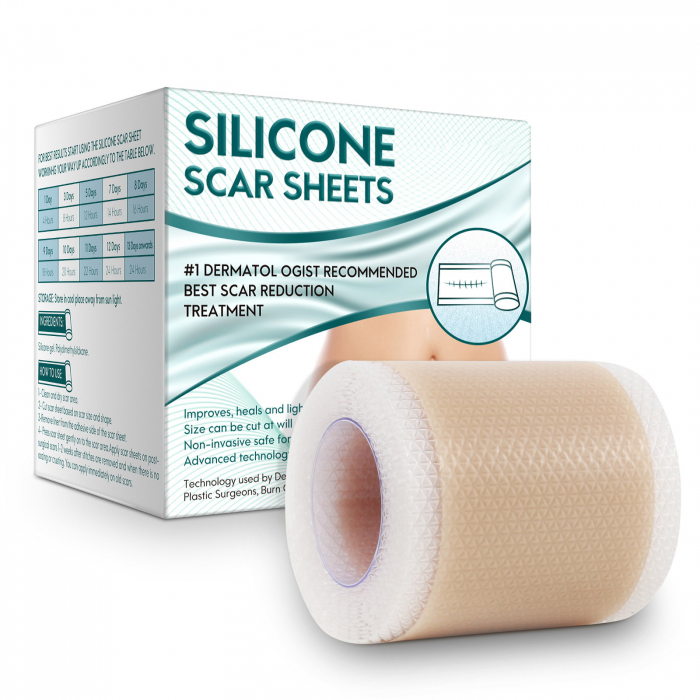 Rola Premium pentru Tratarea Cicatricilor, Reutilizabila, din Silicon Medical, NOVA KISS  , 4 cm x 3 m