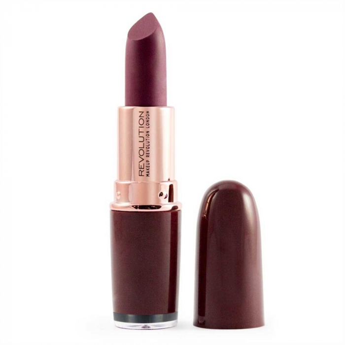 Ruj cu textura mata, Makeup Revolution Lipstick, Beyond Vamp