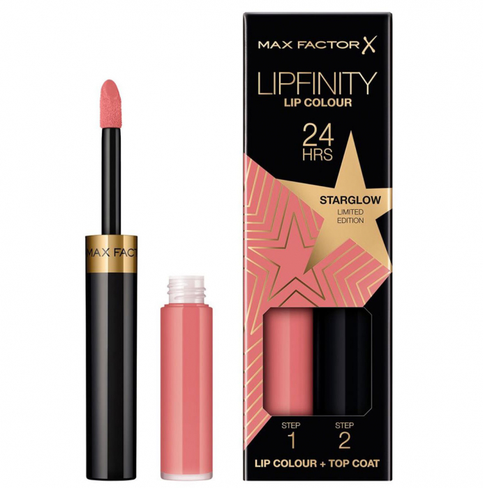 Ruj de buze rezistent la transfer MAX FACTOR Lipfinity 24h, 80 STARGLOW, 2.3 ml + 1.9 g