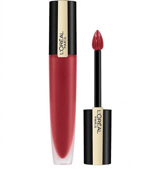 Ruj lichid mat l oreal paris rouge signature 139 adored, 7 ml