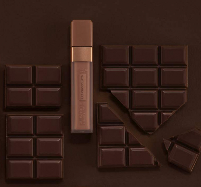 Ruj lichid ultra mat rezistent la transfer L'Oreal Paris INFAILLIBLE Les Chocolats, 848 Dose of Cocoa-big