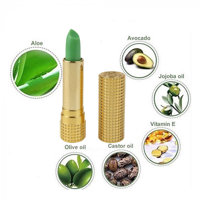 Ruj verde ce isi schimba culoarea Nova Kiss, rezistent la transfer, 3 g-big