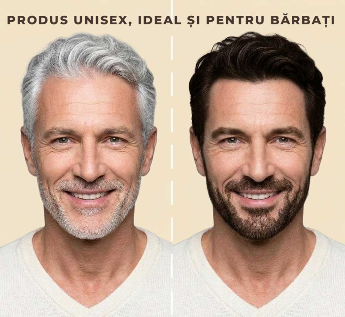 Sampon Colorant 3 in 1 Saten Inchis, 500 ml - Acoperire Fire Albe, Hranire si Anti-Cadere-big