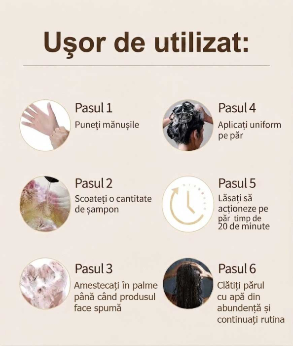 Sampon Colorant Negru, Acoperire 100% a Firelor Albe, Unisex, Infuzat cu Ulei de Argan, 400 ml-big