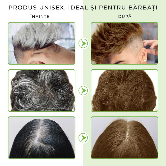 Sampon Colorant Maro, Acoperire Fire Albe si Regenerare 3 in 1, #2 Brown, 500 ml-big