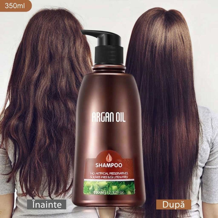 Sampon Reparator cu Ulei de Argan si Keratina pentru Par Deteriorat, 350 ml  -big