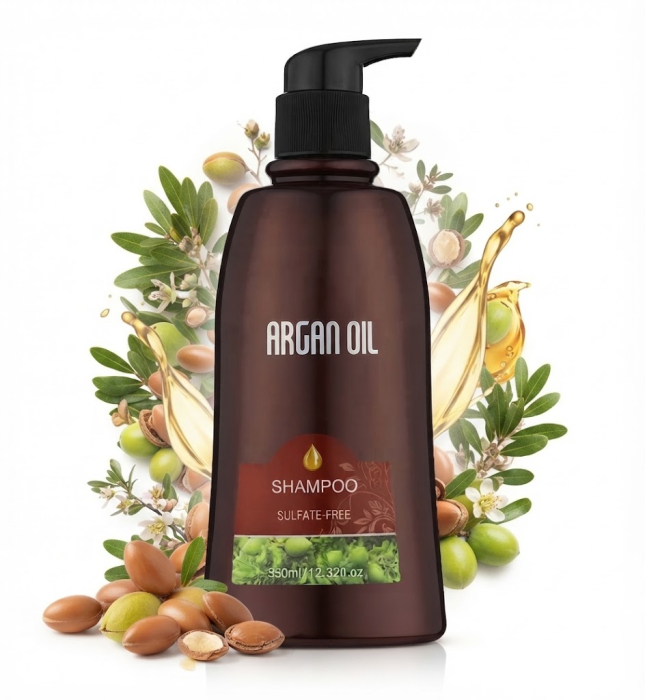 Sampon Reparator cu Ulei de Argan si Keratina pentru Par Deteriorat, 350 ml  -big
