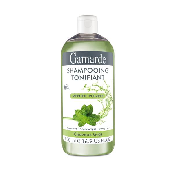 Sampon BIO Tonifiant cu Menta GamARde pt Par Gras - 400 ml