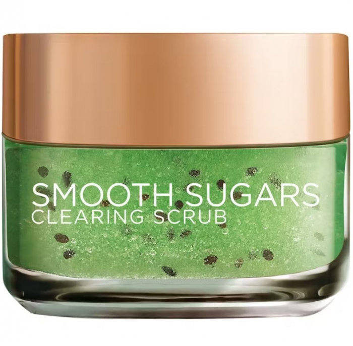 Scrub exfoliant cu zahar pentru ten cu puncte negre L'Oreal Paris, Smooth Sugars, 50 ml-big