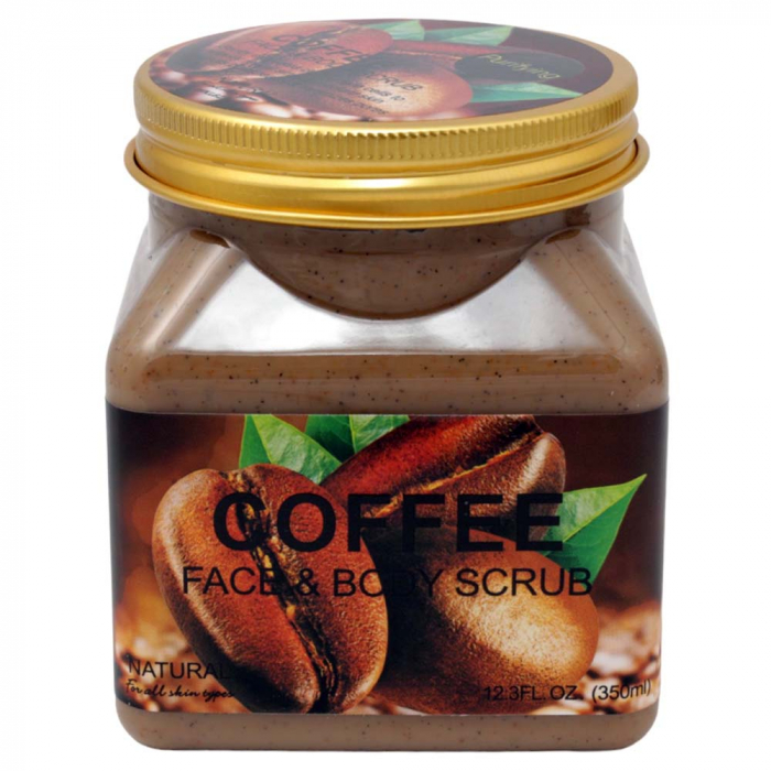 Scrub Natural Cu Cafea pentru Fata si Corp Wokali, 350 ml-big