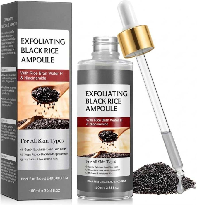 Ser Exfoliant Iluminator cu Apa de Orez Negru si Niacinamide, 100ml-big