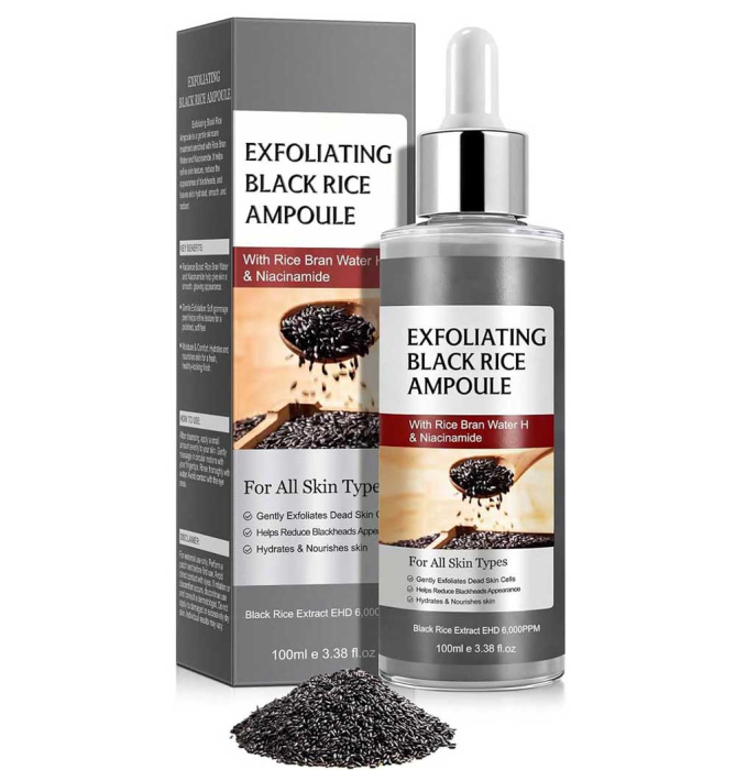 Ser Exfoliant Iluminator cu Apa de Orez Negru si Niacinamide, 100ml-big