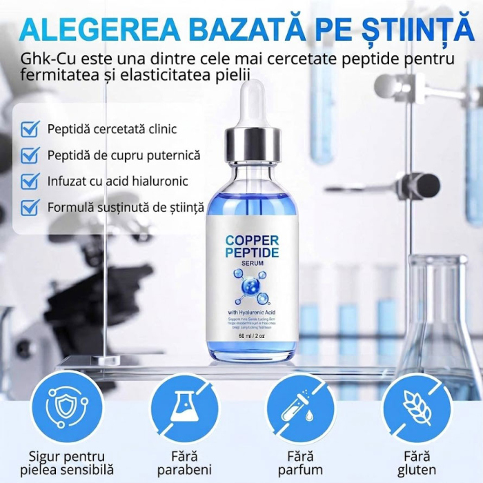 Ser Facial Anti-Rid cu Peptide de Cupru si Acid Hialuronic, Efect de Netezire si Hidratare, 60 ml-big