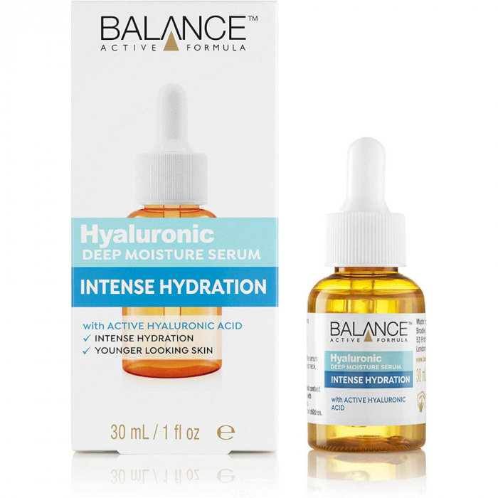 Ser facial intens hidratant cu Acid Hialuronic BALANCE ACTIVE Deep Moisture Serum, 30 ml