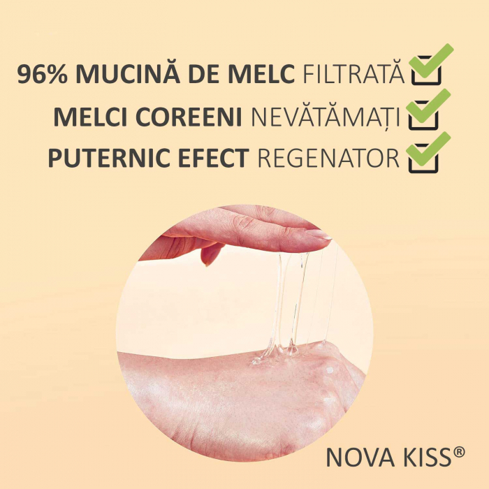 Ser Facial Puternic cu 96% Secretie Filtrata De Melc, NOVA KISS® Snail 96 Power Serum, 100 ml-big