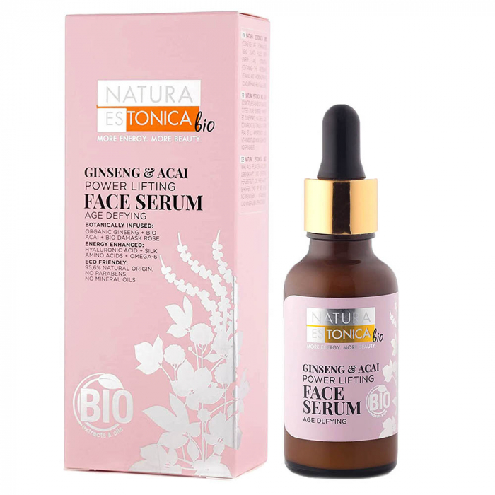 Ser facial de fermitate Natura Estonica Ginseng Acai Face Serum, 30 ml