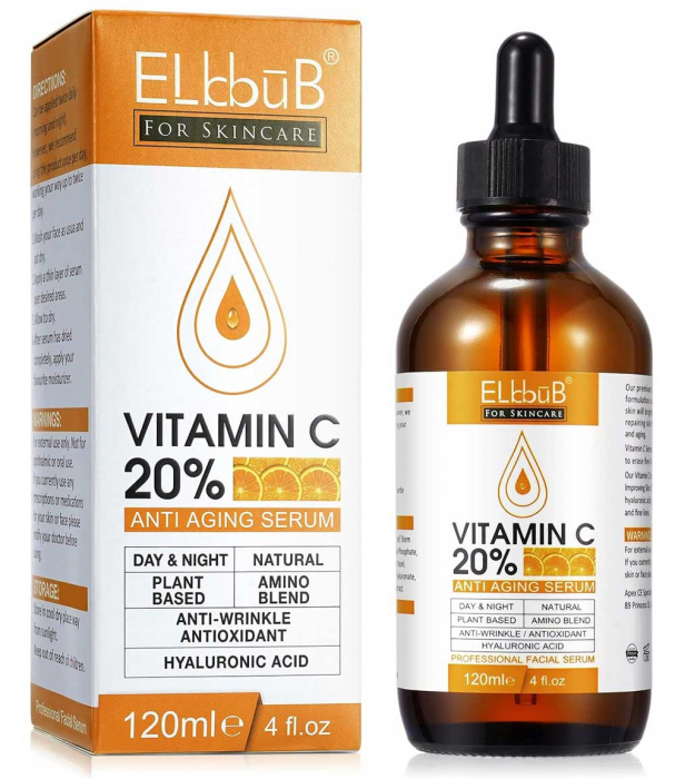 Ser Facial Premium Anti-Rid cu 20% Vitamina C, Efect Antioxidant, Elbbub, 120 ml -big