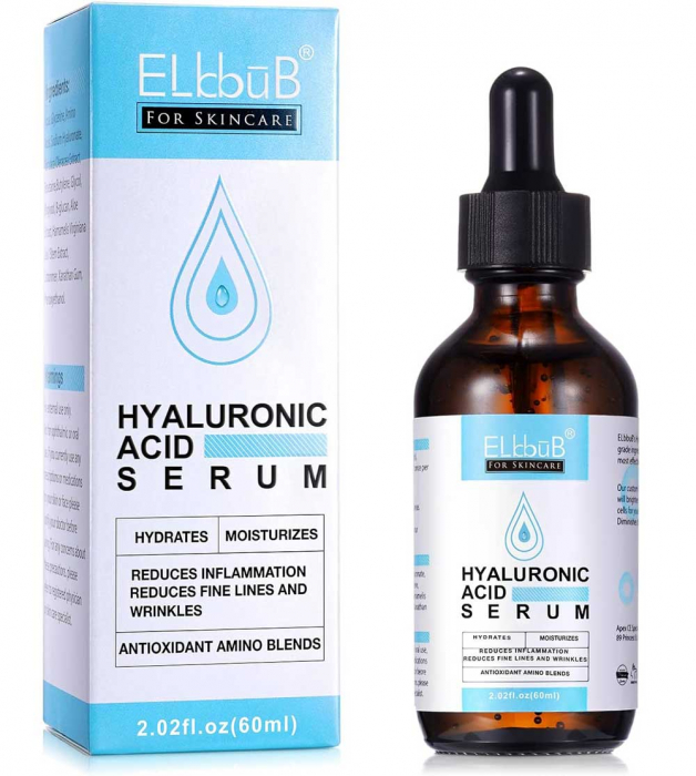 Ser Facial Premium cu Acid Hialuronic, Efect Hidratant, Antioxidant si Anti-rid, Elbbub, 60 ml-big