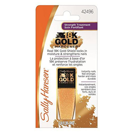 Intaritor pentru unghii cu particule de aur Sally Hansen 18K GOLD Hardener, 10 ml