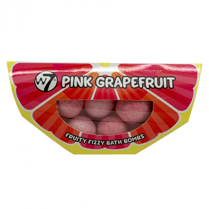 Set 10 Bile Efervescente de baie W7 Pink Grapefruit Fruity Fizzy Bath Bombs, 10 x 10 g