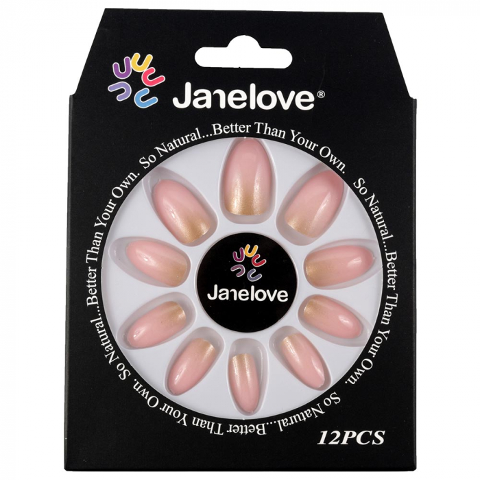 Set 12 Unghii False Janelove, 10 Nude Coral