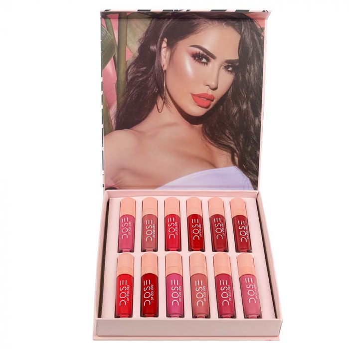 Set 12 rujuri lichide mate, semipermanente, 12 x 10 ml 