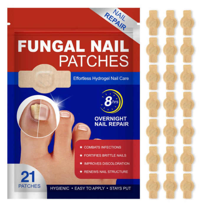 Set 21 Plasturi pentru Unghii Deteriorate si Ingalbenite - Ingrijire Nocturna si Protectie-big