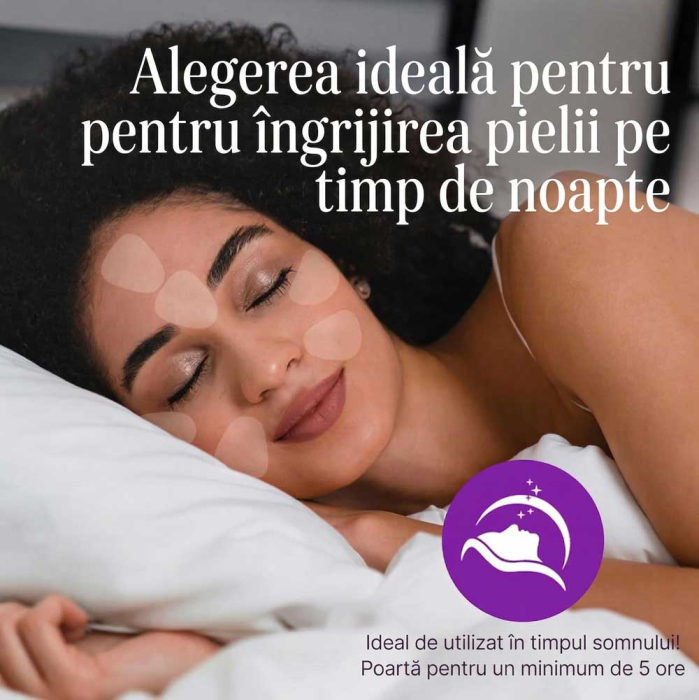 Set 288 Plasturi Antirid Faciali, Reutilizabili, pentru Noapte -  Efect de Netezire si Hidratare-big