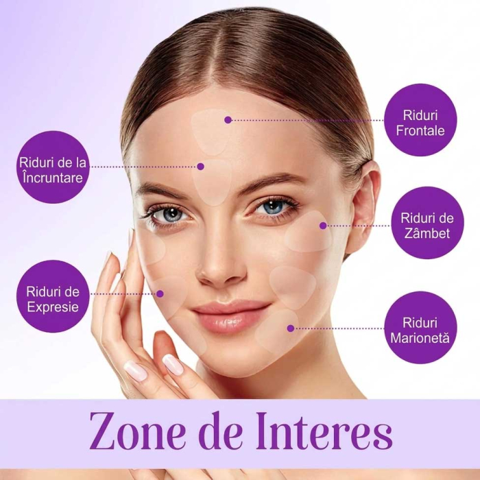 Set 288 Plasturi Antirid Faciali, Reutilizabili, pentru Noapte -  Efect de Netezire si Hidratare-big