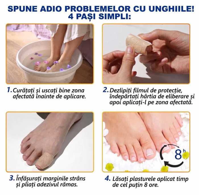 Set 32 Plasturi pentru Unghii Deteriorate si Ingalbenite - Ingrijire Nocturna si Protectie-big