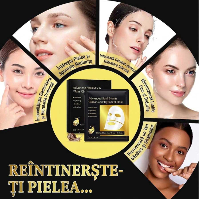 Set 6 Masti de Fata cu Secretie de Melc si Colagen, Efect Anti-Rid, 6 x 34g-big