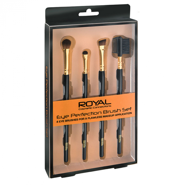 Set de 4 Pensule pentru ochi si sprancene ROYAL Eye Perfection Brush-big